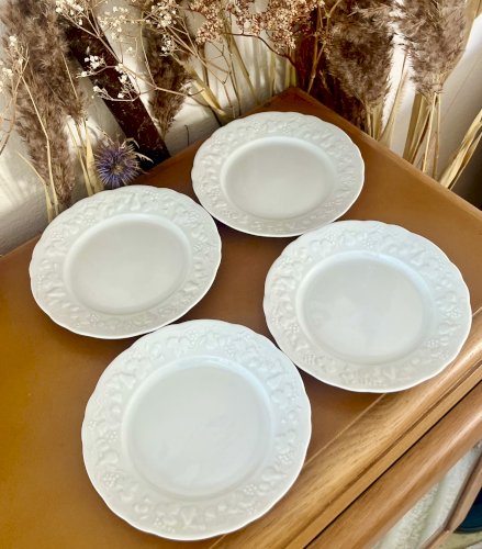  Intemporel - Lot n° 15 - 4 assiettes à pain California- 16 cm- Deshoulières - Limoges