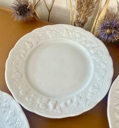  Intemporel - Lot n° 15 - 4 assiettes à pain California- 16 cm- Deshoulières - Limoges