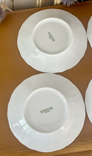  Intemporel - Lot n° 15 - 4 assiettes à pain California- 16 cm- Deshoulières - Limoges