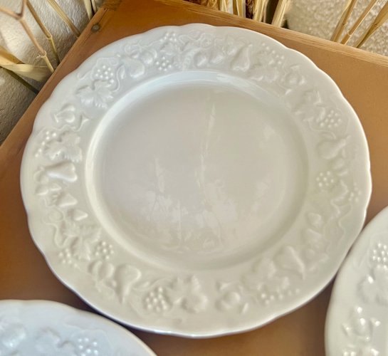  Intemporel - Lot n° 15 - 4 assiettes à pain California- 16 cm- Deshoulières - Limoges