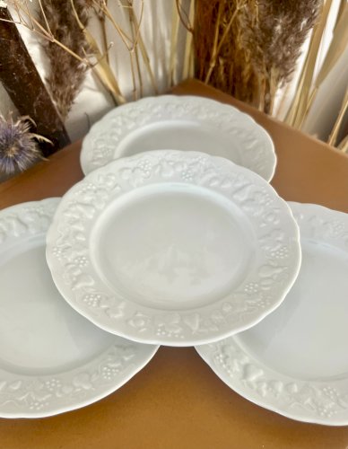  Intemporel - Lot n° 15 - 4 assiettes à pain California- 16 cm- Deshoulières - Limoges