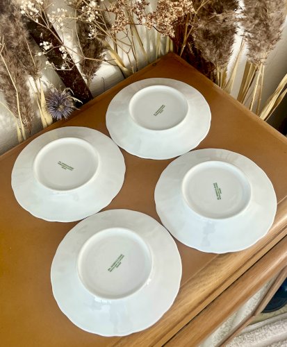  Intemporel - Lot n° 15 - 4 assiettes à pain California- 16 cm- Deshoulières - Limoges