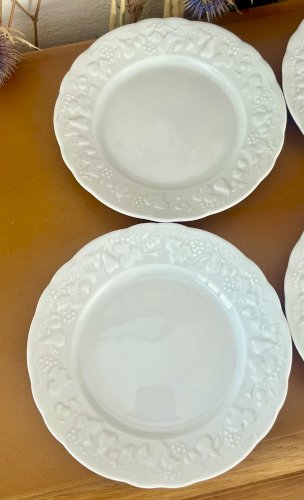  Intemporel - Lot n° 15 - 4 assiettes à pain California- 16 cm- Deshoulières - Limoges