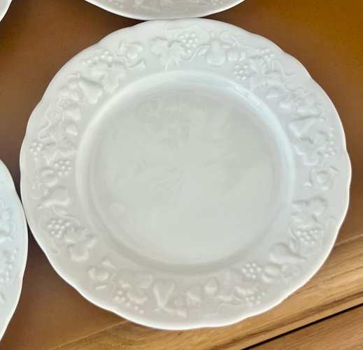  Intemporel - Lot n° 15 - 4 assiettes à pain California- 16 cm- Deshoulières - Limoges