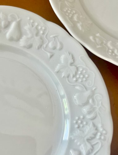  Intemporel - Lot n° 15 - 4 assiettes à pain California- 16 cm- Deshoulières - Limoges