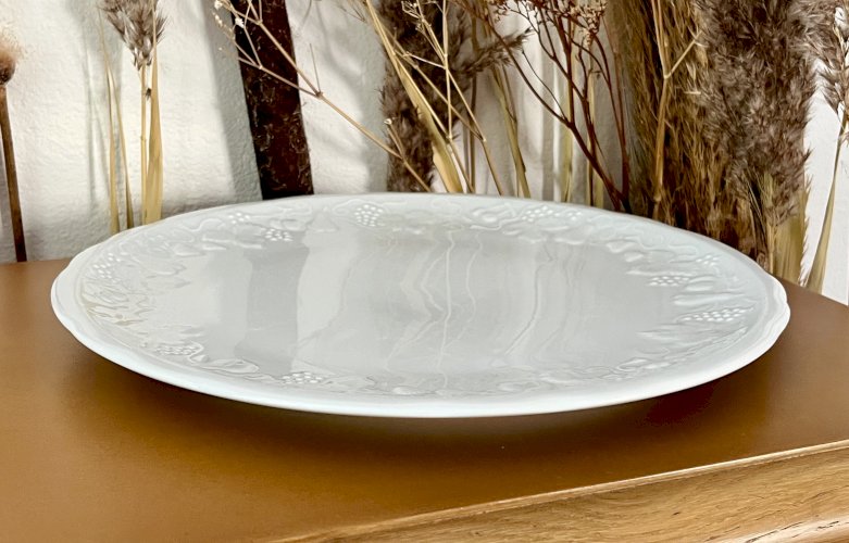 Intemporel - Lot n° 21 - Plat à gâteau California - 28 cm - Deshoulières - Limoges 
