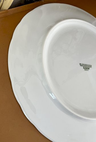 Intemporel - Lot n° 21 - Plat à gâteau California - 28 cm - Deshoulières - Limoges 