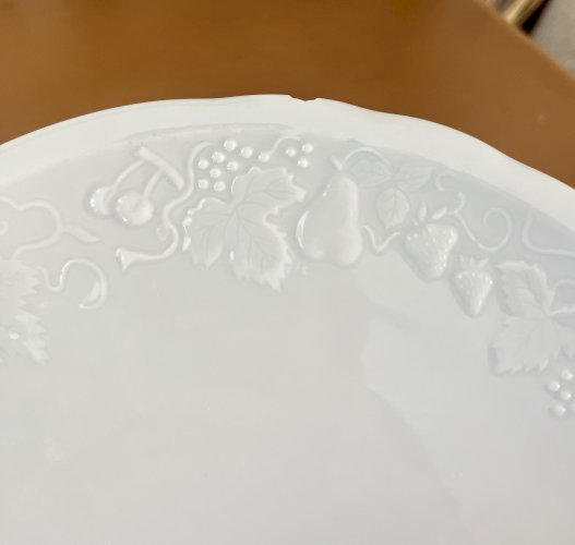Intemporel - Lot n° 21 - Plat à gâteau California - 28 cm - Deshoulières - Limoges 