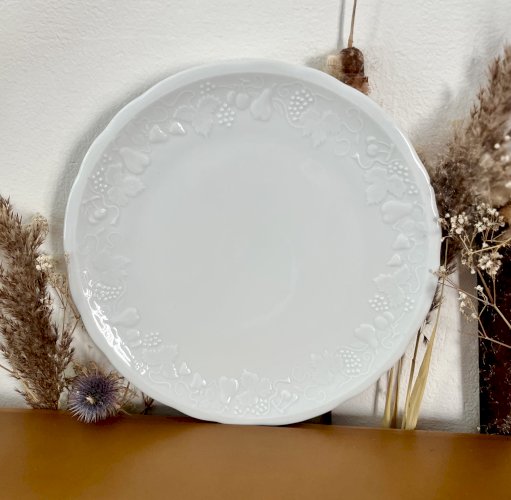 Intemporel - Lot n° 21 - Plat à gâteau California - 28 cm - Deshoulières - Limoges 