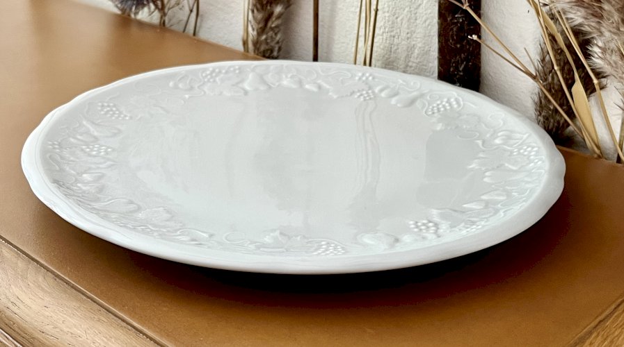 Intemporel - Lot n° 21 - Plat à gâteau California - 28 cm - Deshoulières - Limoges 