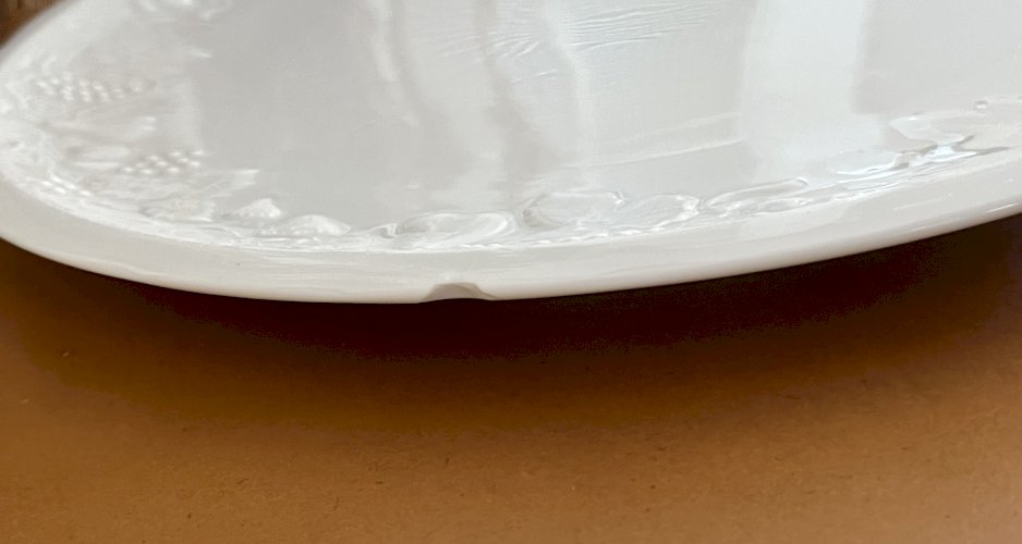 Intemporel - Lot n° 21 - Plat à gâteau California - 28 cm - Deshoulières - Limoges 