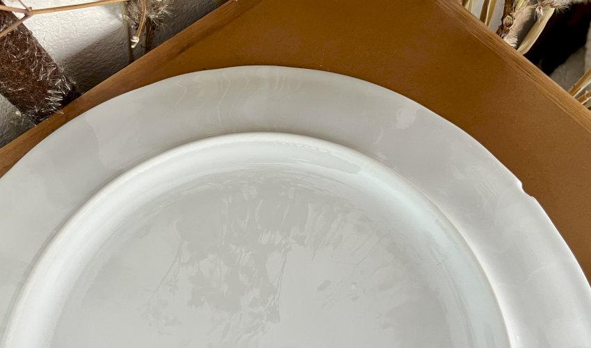 Intemporel - Lot n° 21 - Plat à gâteau California - 28 cm - Deshoulières - Limoges 