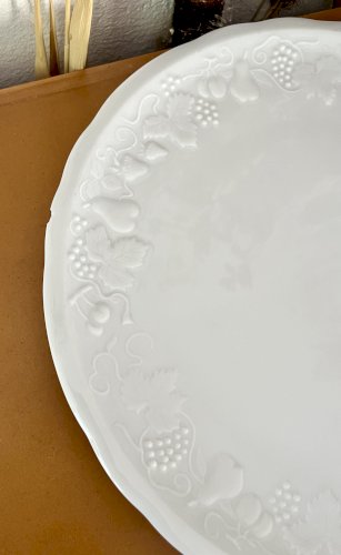 Intemporel - Lot n° 21 - Plat à gâteau California - 28 cm - Deshoulières - Limoges 