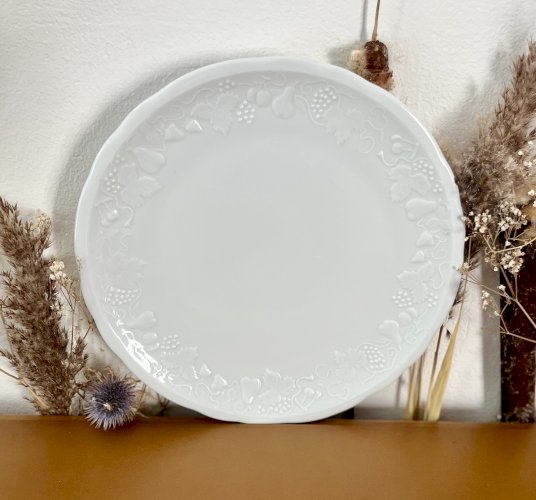 Intemporel - Lot n° 21 - Plat à gâteau California - 28 cm - Deshoulières - Limoges 