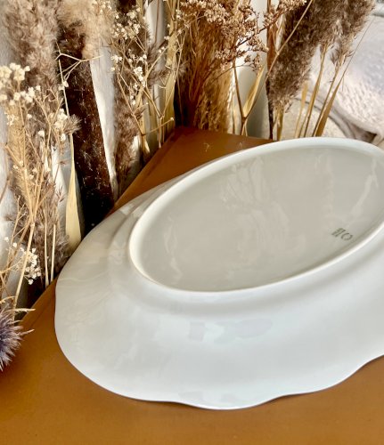 Intemporel - Lot n° 24 - Plat de service ovale California - 40 cm - Deshoulières - Limoges 