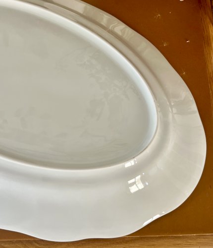 Intemporel - Lot n° 24 - Plat de service ovale California - 40 cm - Deshoulières - Limoges 