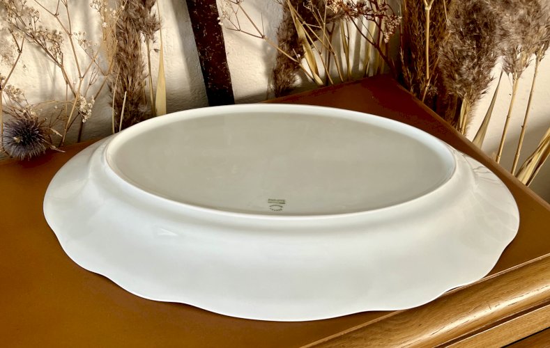 Intemporel - Lot n° 24 - Plat de service ovale California - 40 cm - Deshoulières - Limoges 
