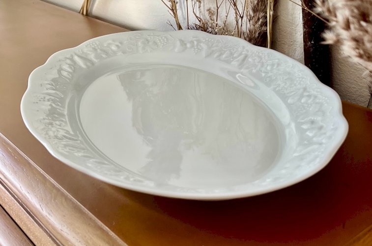 Intemporel - Lot n° 24 - Plat de service ovale California - 40 cm - Deshoulières - Limoges 