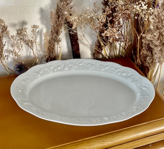 Intemporel - Lot n° 24 - Plat de service ovale California - 40 cm - Deshoulières - Limoges 