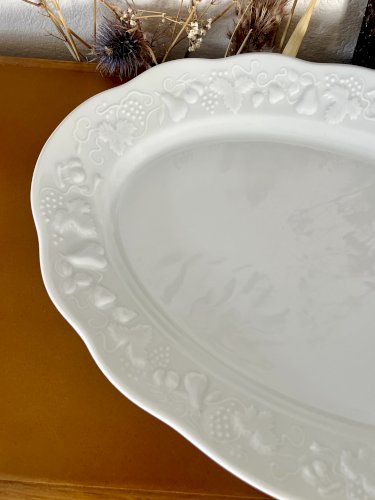 Intemporel - Lot n° 24 - Plat de service ovale California - 40 cm - Deshoulières - Limoges 