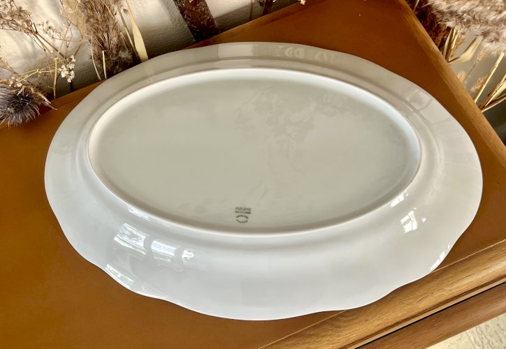 Intemporel - Lot n° 24 - Plat de service ovale California - 40 cm - Deshoulières - Limoges 