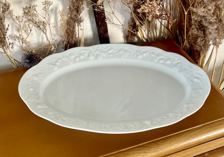 Intemporel - Lot n° 24 - Plat de service ovale California - 40 cm - Deshoulières - Limoges 