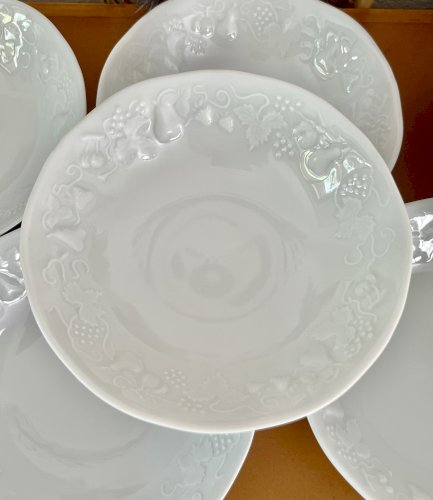 Intemporel - Lot n° 28 - 8 Coupelles à crème California - 14,3 cm - Deshoulières - Limoges