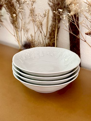 Intemporel - Lot n° 29 - 4 Coupelles à crème California - 14,3 cm - Deshoulières - Limoges