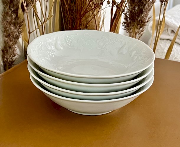 Intemporel - Lot n° 29 - 4 Coupelles à crème California - 14,3 cm - Deshoulières - Limoges