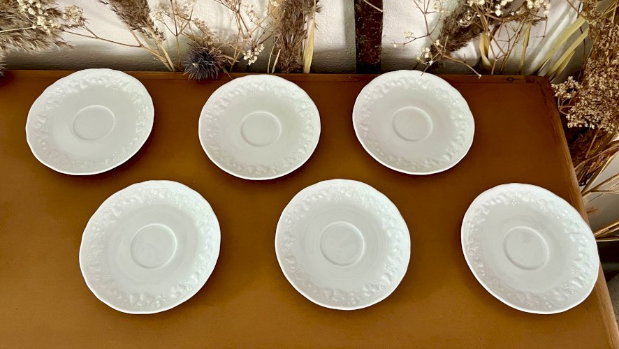 Intemporel - Lot n° 30 - 6 Tasses à café / soucoupes California - Deshoulières - Limoges