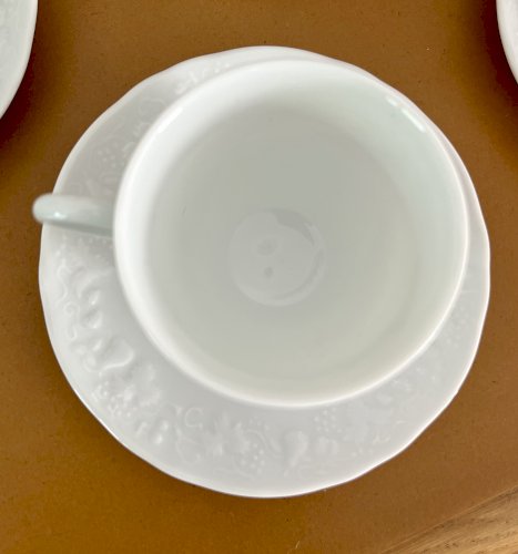 Intemporel - Lot n° 31 - 4 Tasses à café / soucoupes California - Deshoulières - Limoges
