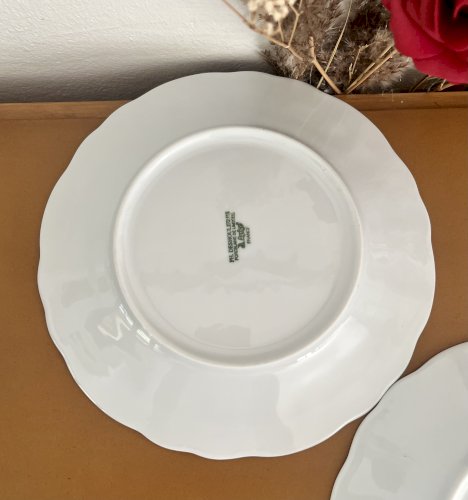 Intemporel - Lot n° 33 - 4 assiettes à dessert California - 22 cm - Deshoulières - Limoges 
