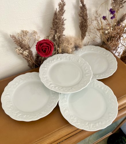 Intemporel - Lot n° 33 - 4 assiettes à dessert California - 22 cm - Deshoulières - Limoges 