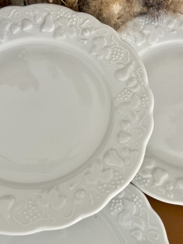 Intemporel - Lot n° 33 - 4 assiettes à dessert California - 22 cm - Deshoulières - Limoges 