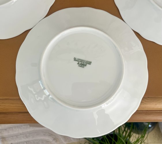 Intemporel - Lot n° 33 - 4 assiettes à dessert California - 22 cm - Deshoulières - Limoges 