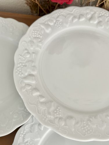 Intemporel - Lot n° 33 - 4 assiettes à dessert California - 22 cm - Deshoulières - Limoges 