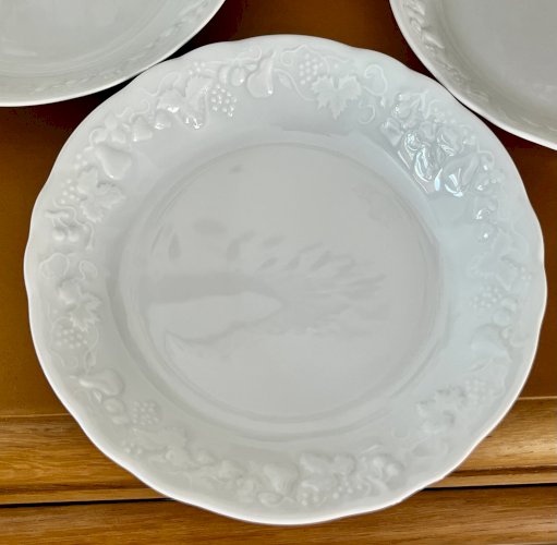 Intemporel - Lot n° 7 - 4 assiettes calottes California - Agrigel - Deshoulières - Limoges 