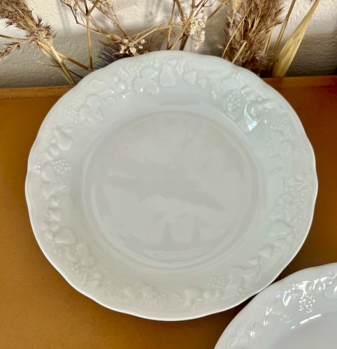 Intemporel - Lot n° 7 - 4 assiettes calottes California - Agrigel - Deshoulières - Limoges 