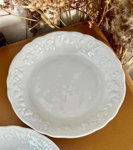 Intemporel - Lot n° 7 - 4 assiettes calottes California - Agrigel - Deshoulières - Limoges 