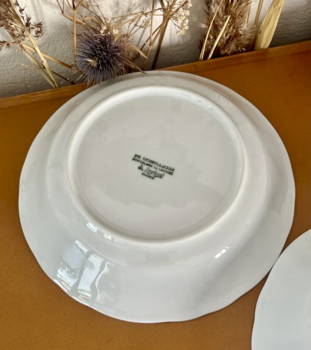 Intemporel - Lot n° 7 - 4 assiettes calottes California - Agrigel - Deshoulières - Limoges 