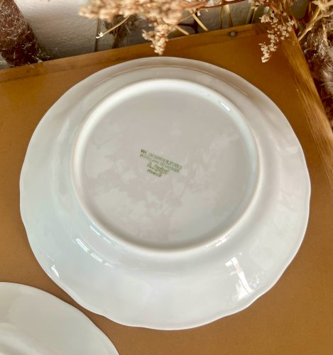 Intemporel - Lot n° 7 - 4 assiettes calottes California - Agrigel - Deshoulières - Limoges 