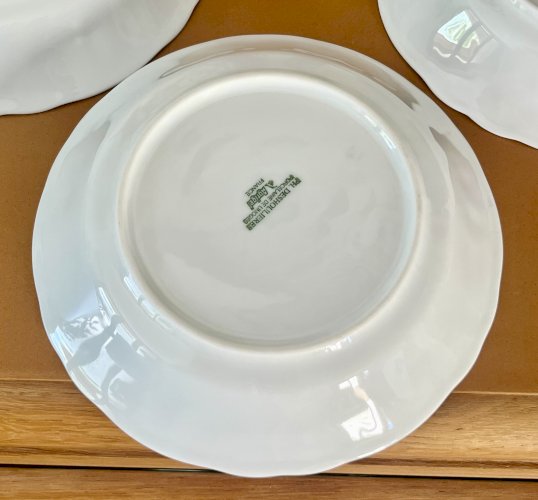 Intemporel - Lot n° 7 - 4 assiettes calottes California - Agrigel - Deshoulières - Limoges 