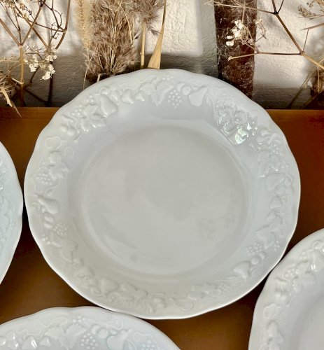 Intemporel - Lot n° 8 - 6 assiettes calottes California - Agrigel - Deshoulières - Limoges