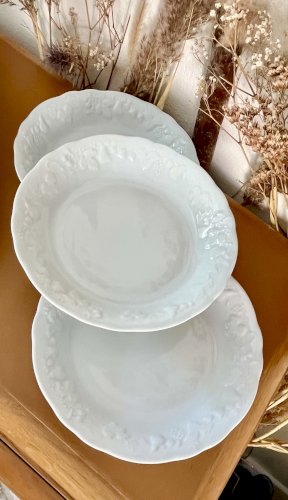 Intemporel - Lot n° 8 - 6 assiettes calottes California - Agrigel - Deshoulières - Limoges