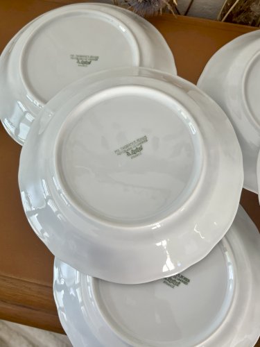 Intemporel - Lot n° 8 - 6 assiettes calottes California - Agrigel - Deshoulières - Limoges