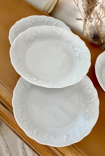 Intemporel - Lot n° 8 - 6 assiettes calottes California - Agrigel - Deshoulières - Limoges