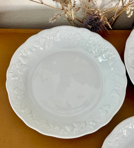 Intemporel - Lot n° 8 - 6 assiettes calottes California - Agrigel - Deshoulières - Limoges