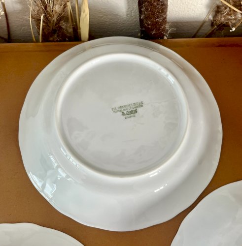 Intemporel - Lot n° 8 - 6 assiettes calottes California - Agrigel - Deshoulières - Limoges