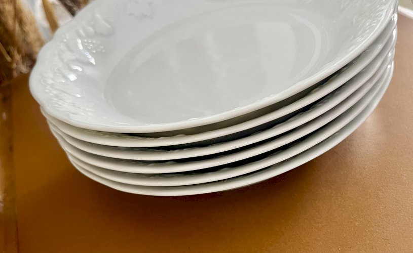 Intemporel - Lot n° 8 - 6 assiettes calottes California - Agrigel - Deshoulières - Limoges
