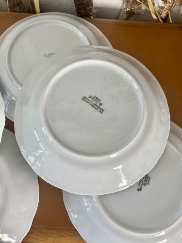 Intemporel - Lot n° 8 - 6 assiettes calottes California - Agrigel - Deshoulières - Limoges
